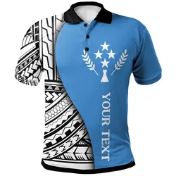 Kosrae Custom Personalised Polo Shirt - Coat Of Arm and Polynesian Patterns