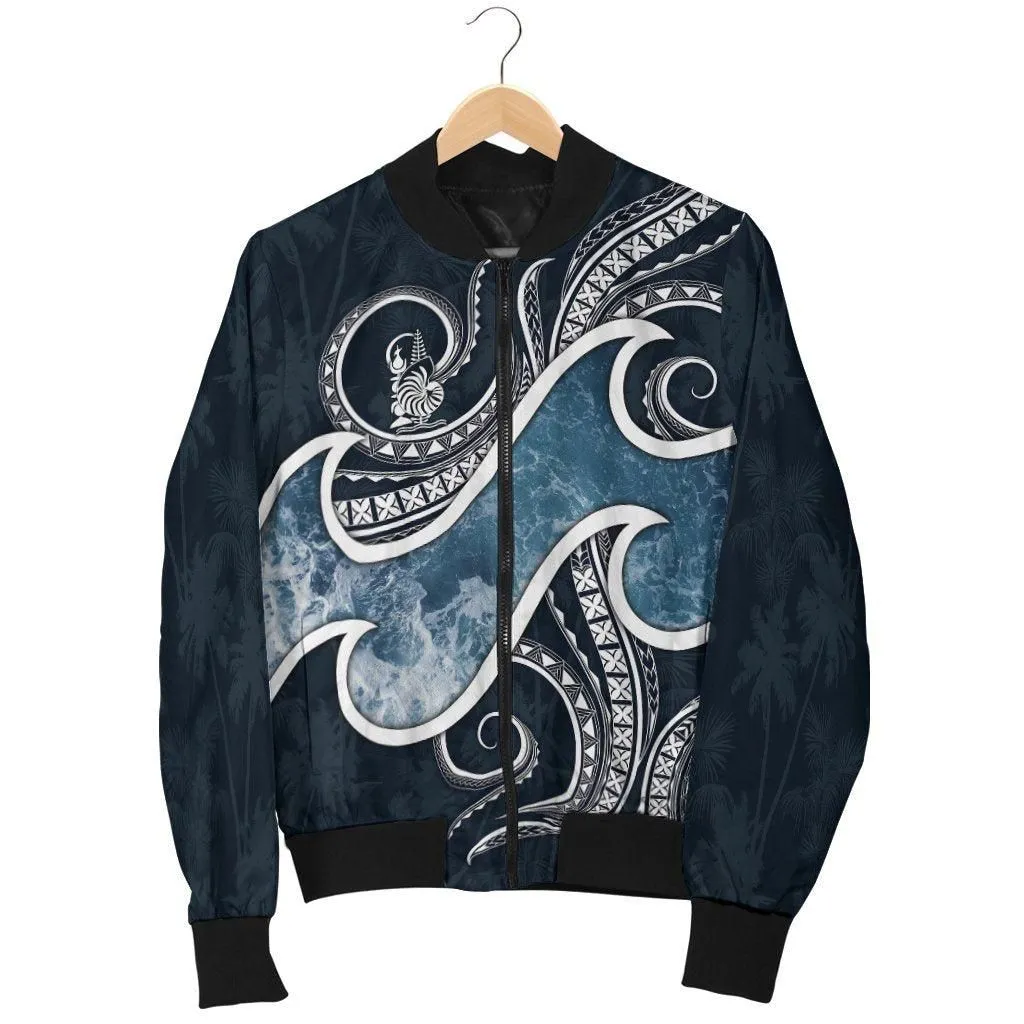 New Caledonia Polynesian Mens Bomber Jacket - Ocean Style