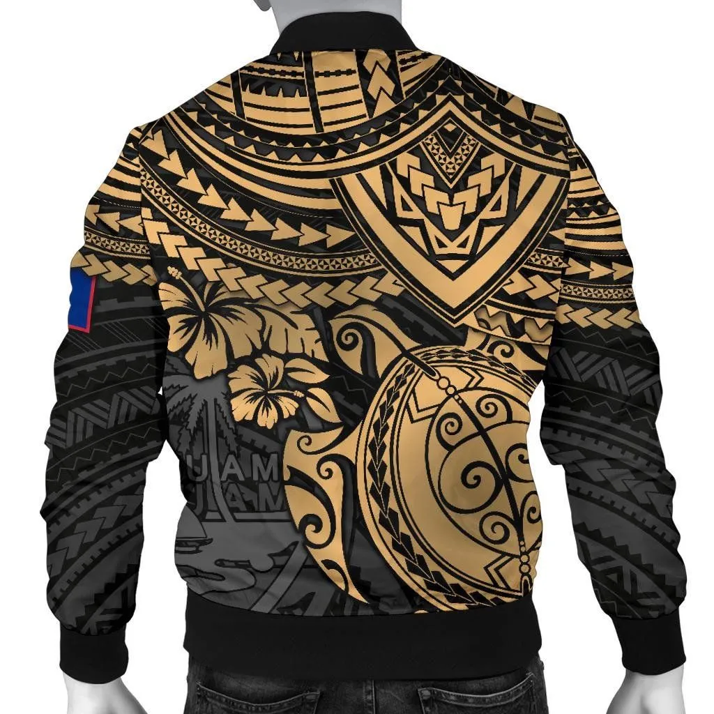 Guam Polynesian Bomber Jacket (Men) - Golden Turtle - BN15