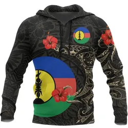 Alohawaii Clothing - Hoodie New Caledonia Hibiscus Tattoo Style A7