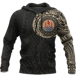 French Polynesia Custom Hoodie Tattoo Style A7