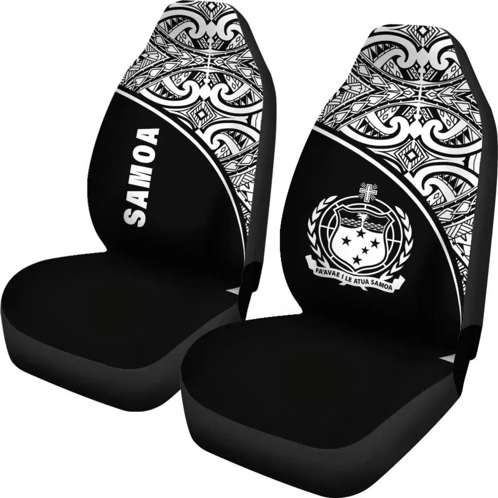 Alohawaii Accessories Car Seat Covers - Samoa Polynesian - Black Curve - BN11