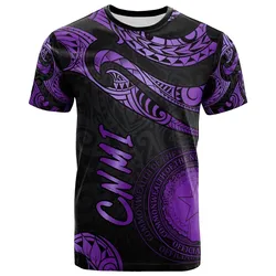 Northern Mariana Islands Polynesian T-Shirt - Poly Tattoo Purple Version