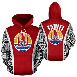 Tahitian Hoodie - Tahiti Coat Of Arms Polynesian Tattoo