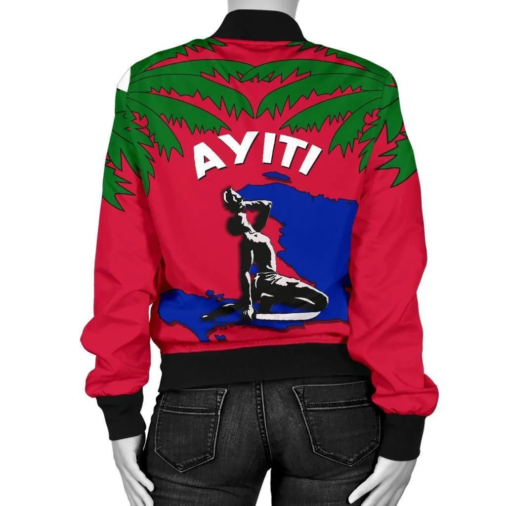 Coat of Arms Haiti Women Bomber Jacket  - Le Marron Inconnu