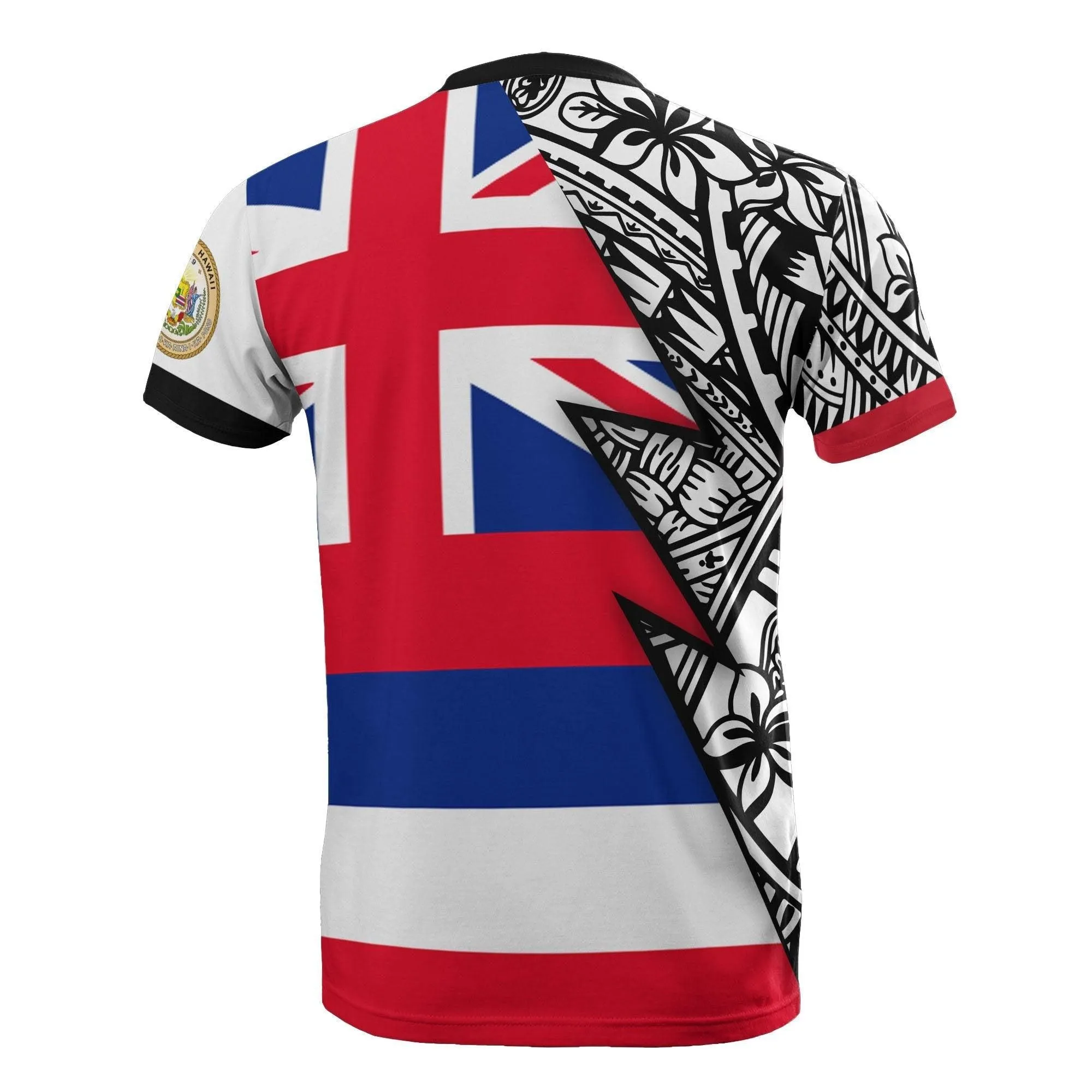 Hawaii Pattern All Over T Shirt - Hawaii Flag Seal Polynesian Tattoo