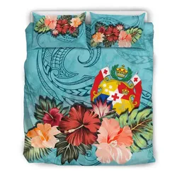 FamilyGater Bedding Set - Cover and Pillow Cases Tonga Tonga Hibiscus PolyFamilyGater Coat Of Arms Duvet Cover Blue TH5