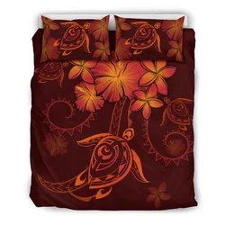 Alohawaii Bedding Set Turtle Hibiscus Plumeria Polynesian Bedding Set Red Ah J4 Dhc1712594Dd