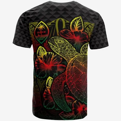 Vibe Hoodie Guam T shirt - Guam Coat Of Arms Turtle Hibiscus Reggae