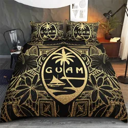 Guam Gold Hibiscus Coat Of Arms Bedding Set W060995