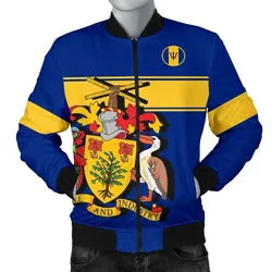 Barbados Version Coat of Arms Mens Bomber Jacket
