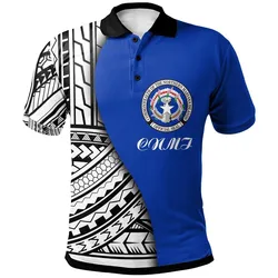 Northern Mariana Islands Polo Shirt - Coat Of Arm and Polynesian Patterns