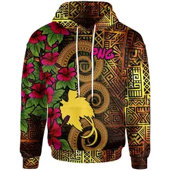 Papua New Guinea Polynesian Hoodie - Hibiscus Vintage