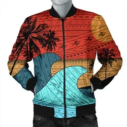Hawaii Polynesian Sun Down Bomber Jacket