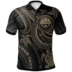 Federated States of Micronesia  Custom Personalised Polo Shirt - Coat Of Arm with Gold Turtle