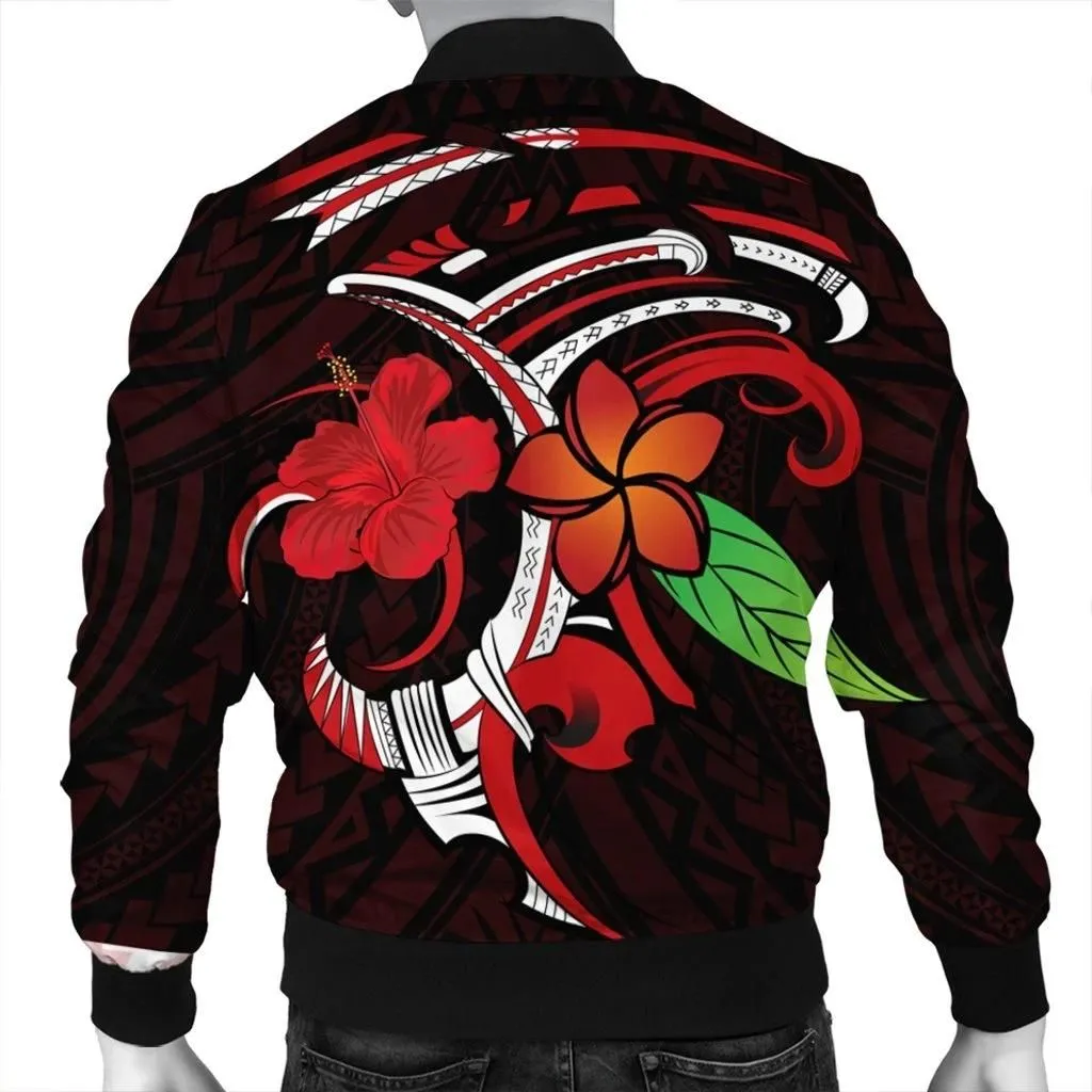 Alohawaii Jacket - Hawaiian Hibiscus And Plumeria Flower Polynesian Bomber Jacket - AH - J4R