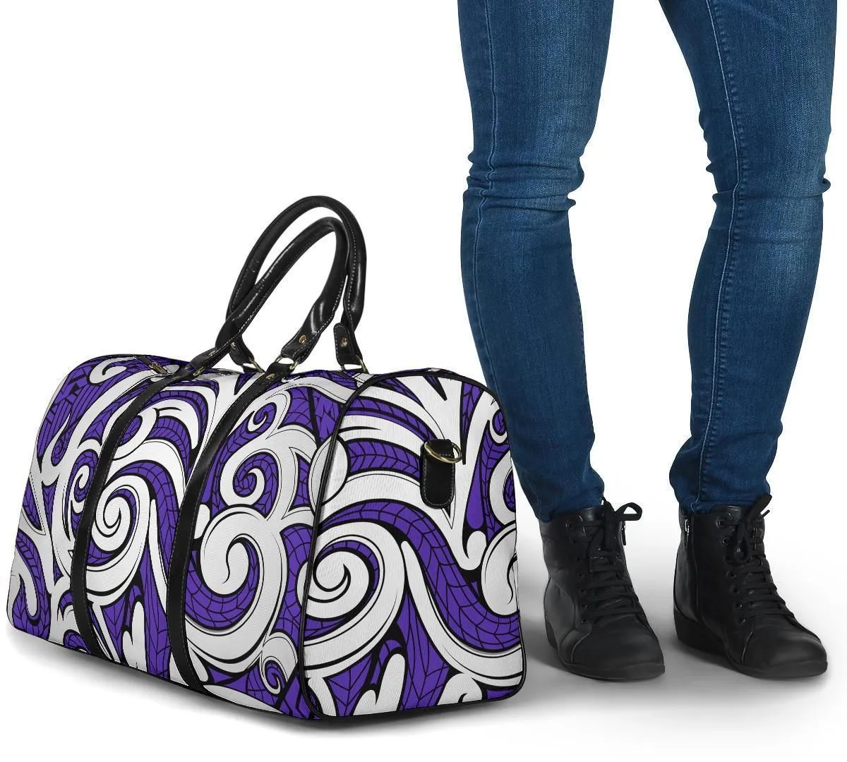 Polynesian Maori Ethnic Ornament Violet Hawaii Travel Bag