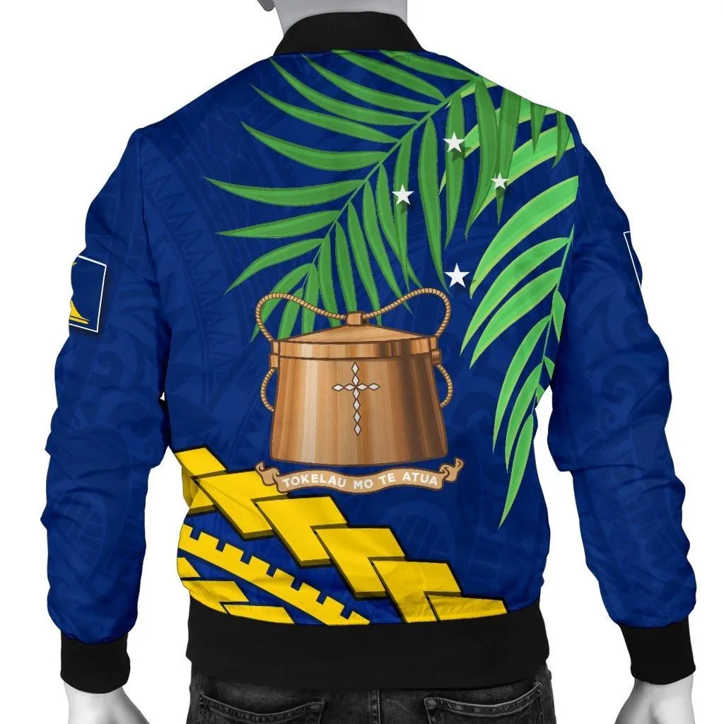 Tokelau Rugby Men Bomber Jacket Coconut Leaves