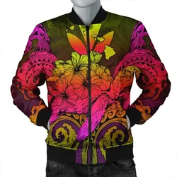 Hawaii Turtle Wave Polynesian Bomber Jacket - Hey Style Pinky