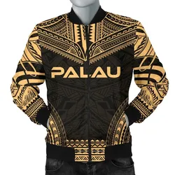 Palau Polynesian Chief Mens Bomber Jacket - Gold Version