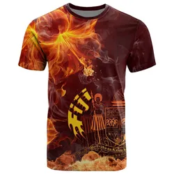 Fiji Polynesian T - Shirt - Fire Hibiscus