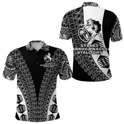 Fiji Rugby Polo Shirt Sydney Nadroga Navosa Stallions Tapa Vibes No.1