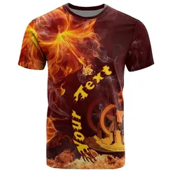 Alohawaii T-Shirt - Tee Vanuatu Polynesian Custom Personalised - Fire Hibiscus - BN12