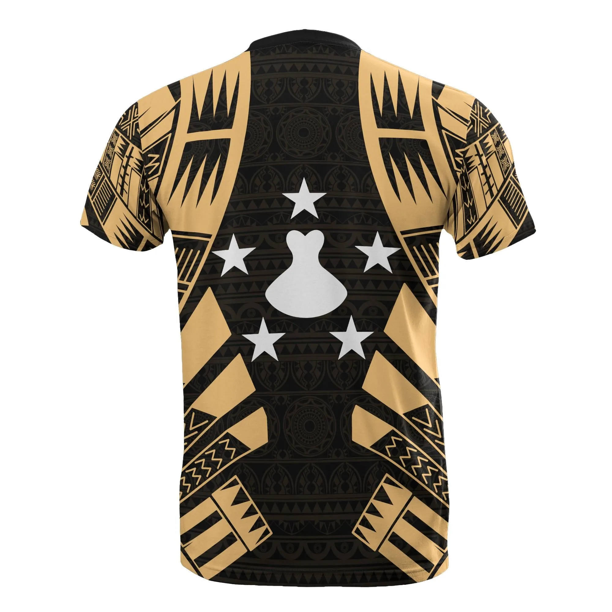 Austral Islands T Shirt - Austral Islands FLag Polynesian Tattoo Gold Style