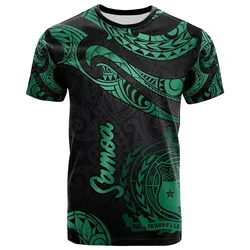 Samoa Polynesian T-Shirt - Poly Tattoo Green Version