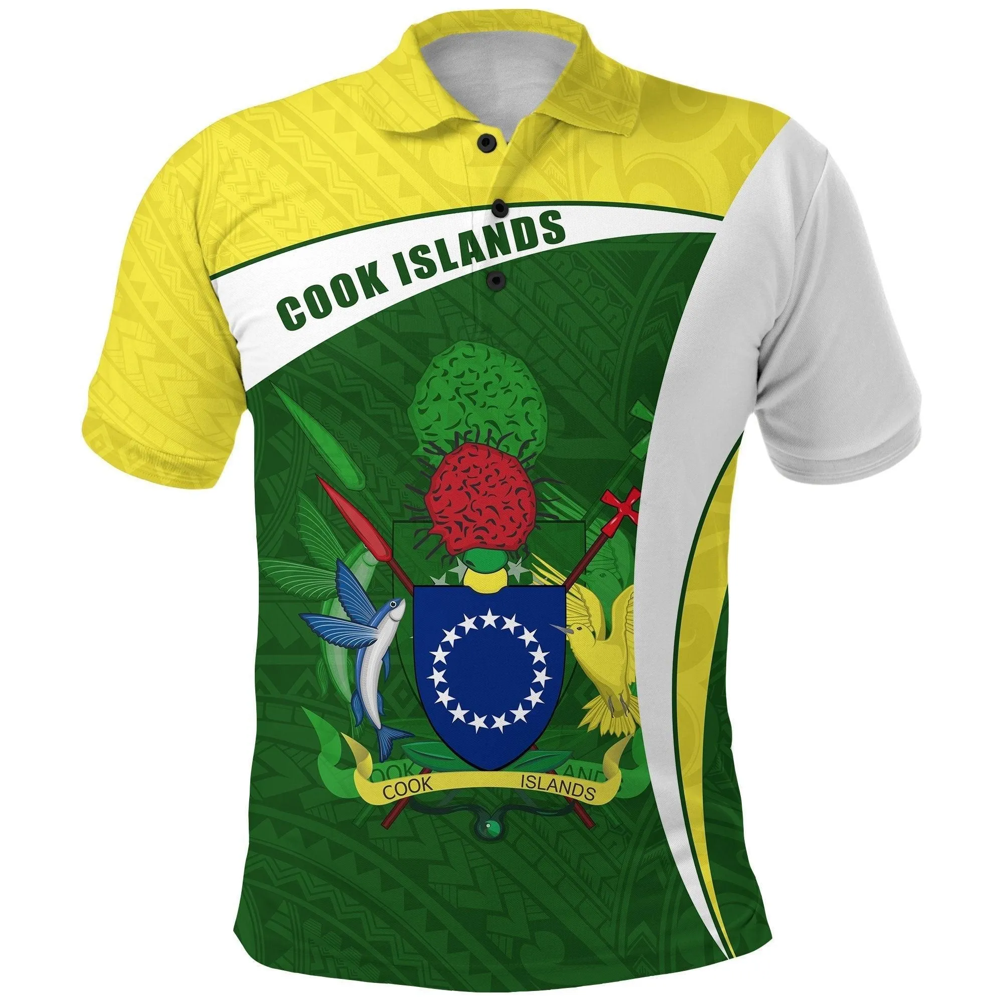 (Custom Personalised) Cook Islands Rugby Polo Shirt Fresh Lifestyle - Custom Text and Number