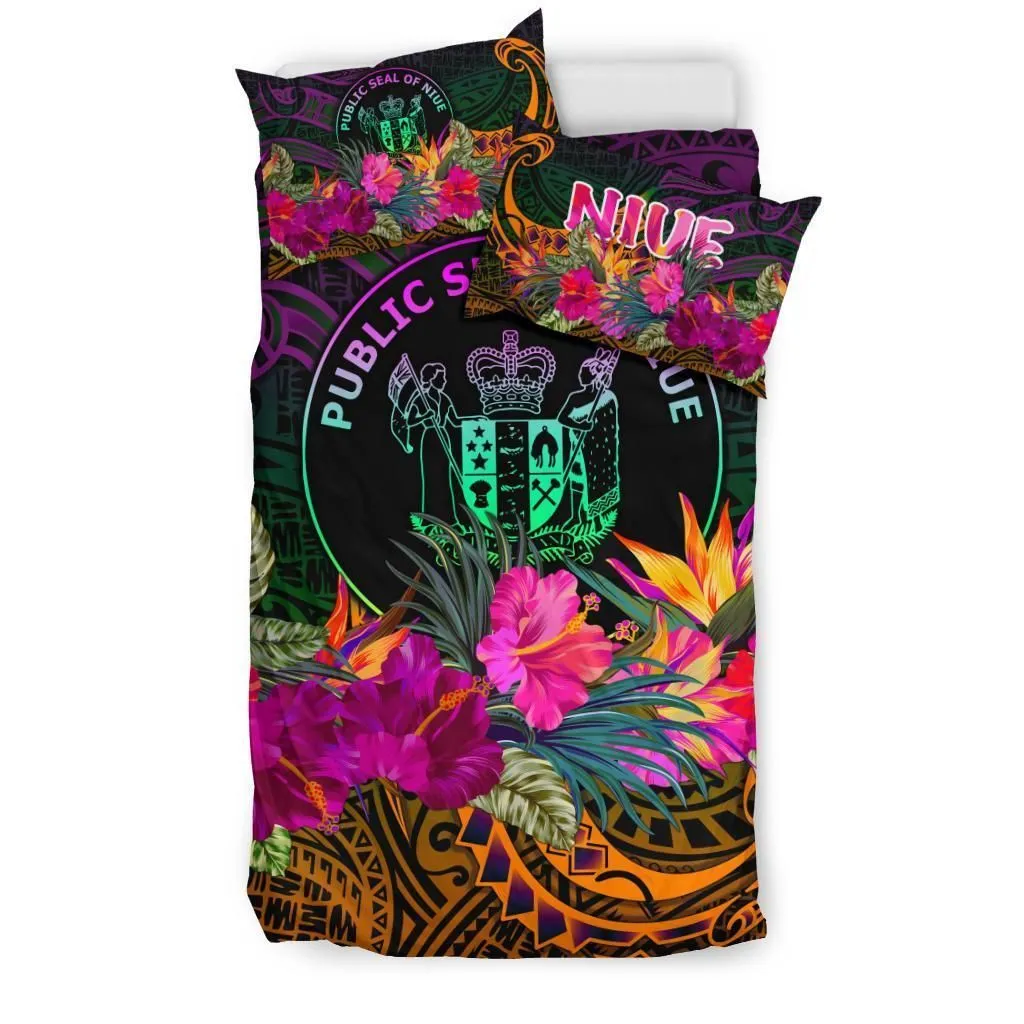 Niue Polynesian Bedding Set - Summer Hibiscus