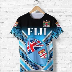 Fiji Rugby T-Shirt Map Creative Style