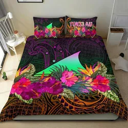 FamilyGater Bedding Set - Cover and Pillow Cases Tokelau - Summer Hibiscus - BN15