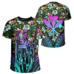 Hawaii King Polynesian Tropical T Shirt Hors Style Ah J4 Hawaiian Shorts Beach Short Sleeve