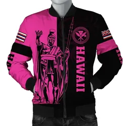 Alohawaii Jacket - Hawaii King Polynesian Bomber Jacket - Lawla Style Pink - AH - J4