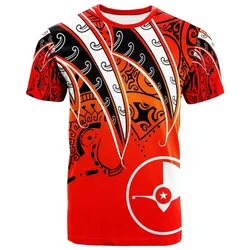 Yap T shirt - Tropical Leaf Red Gradient Style