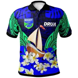 Fijian Drua Rugby Polo Shirt - Custom Fijian Drua Rugby League with Polynesian Culture Polo Shirt