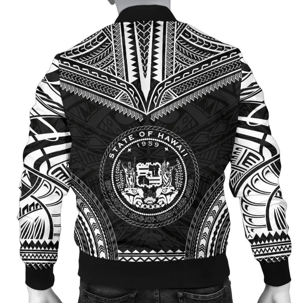 Alohawaii Jacket - Bomber Jacket Hawaii Polynesian Chief - Black Version - Bn10