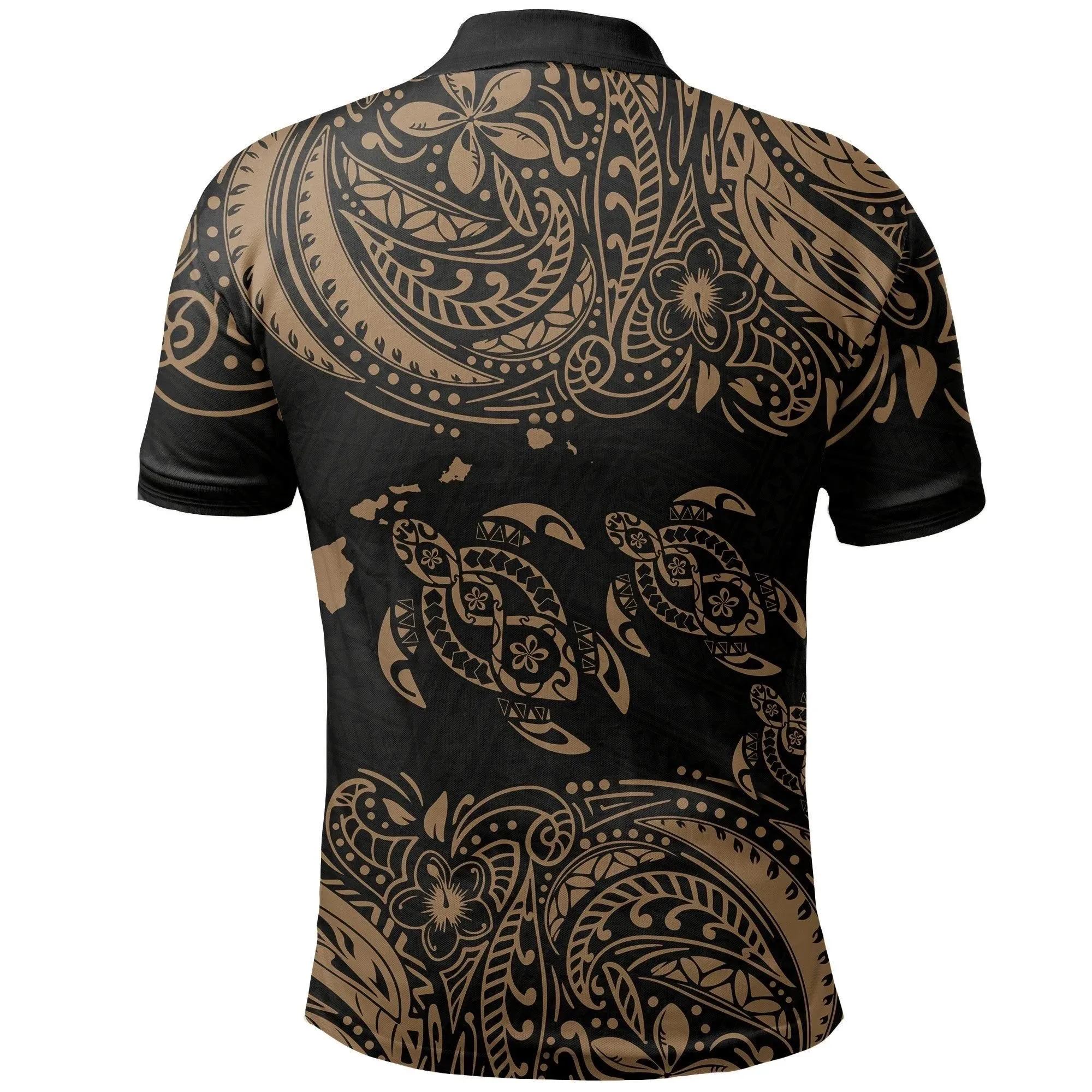 Hawaii Turtle Polo Shirt, Polynesian Hibiscus Golf Shirt BN12