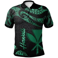 Hawaii Kanaka Maoli Polynesian Polo Shirt - Poly Tattoo Green Version
