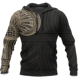 Tribal Hoodie, Polynesian Tattoo All Over Print Hoodie