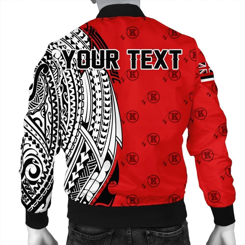 (Personalized) Hawaii Bomber Jacket - Kahuku High Tribal Kakau Bomber Jacket AH