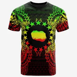Cook Islands Polynesian All Cook Islands Flag Map Polynesian Tattoo Reggae Unisex 3D T-Shirt All Over Print ONCIV