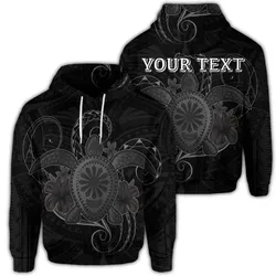 Alohawaii Hoodie - (Personalised) Hawaii Turtle Hibiscus Polynesian Hoodie - Full Style - Gray - AH - J4R