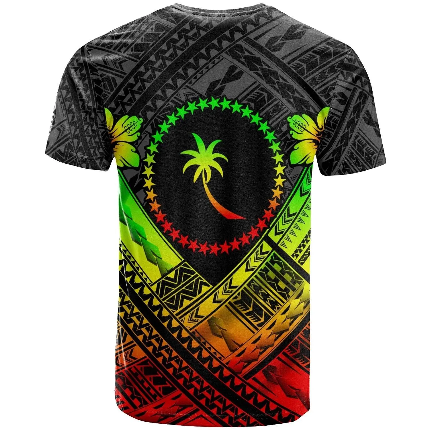 Chuuk Polynesian Custom Personalised T-Shirts - Chuuk Reggae Seal Camisole Hibiscus Style - BN18