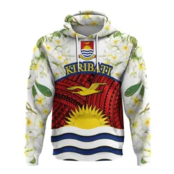 Kiribati Flag Mix Plumeria Frangipanis flower Hoodie - LT20