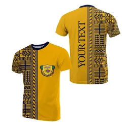 (Custom Personalised) Niue Rugby T shirt Niue Hiapo Patterns No.2