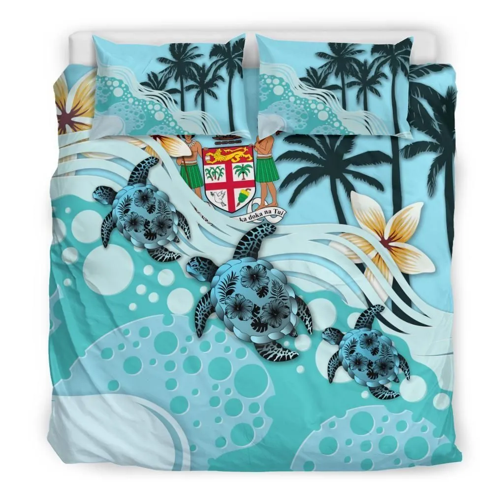 Polynesian Fiji Turtle Hibiscus A Bedding Set Camlixb