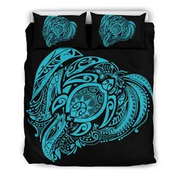 Alohawaii Bedding Set Turtle Hibiscus Polynesian Bedding Set Simple Blue Ah J7 Dhc1712755Dd