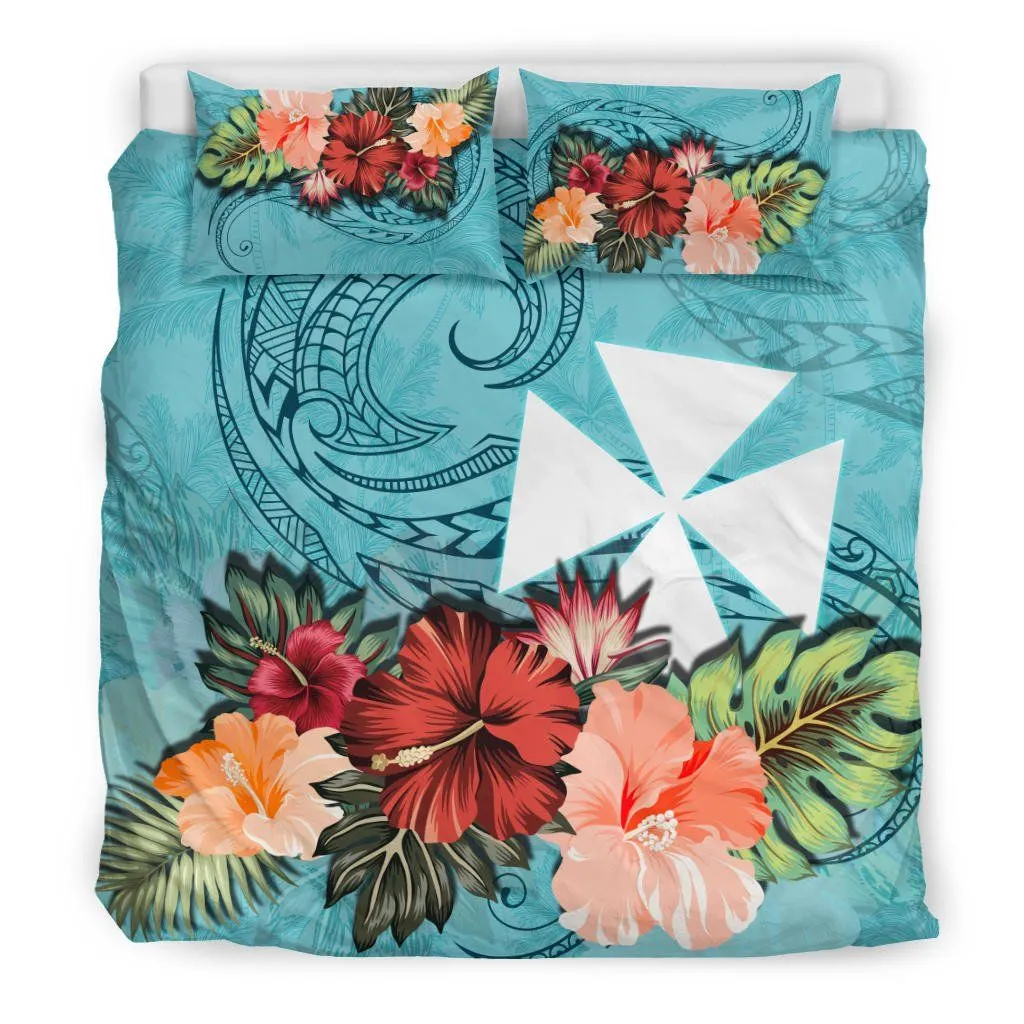FamilyGater Bedding Set - Cover and Pillow Cases Wallis And Futuna Hibiscus PolyFamilyGater Coat Of Arms Duvet Cover Blue TH5